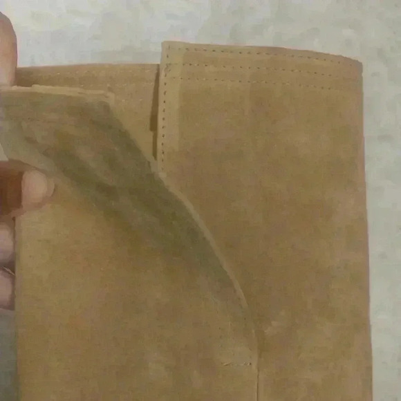 Bagatelle Tan Light Brown Khaki Suede Leather Coat Jacket Blazer Women Size 10 - Picture 3 of 7